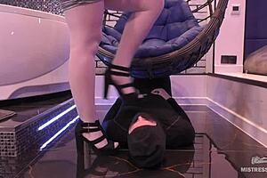 femdom trampling and facesitting compilation with pantyhose domination and heels