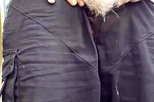 rustyas1 takes another casual piss in homemade mature clip