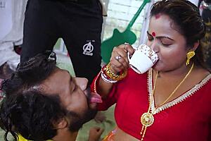 Desi Mallu Bhabhi Gets Hardcore Gangbang Sex in Different Positions with Four Local Boys at Home