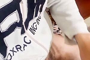 Submissive Colombian Latina Sucking Her Man's Big Cock to Keep Him Happy