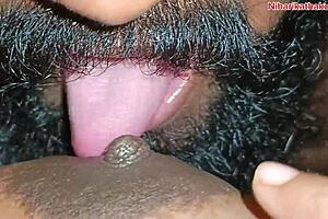 i tease my stepmom's big tits and suck her nipples playfully