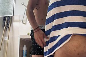 indian stepmom lets me touch my cock then we fuck in homemade amateur style