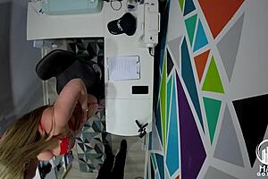 Maisie Lewis stars as a shoplifting slut with big natural tits in POV