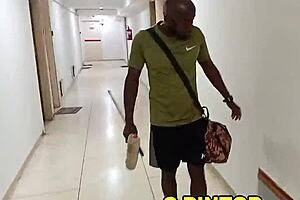 The Brazilian milf screamed as the hung black painter creampied her ass and pussy wildly.