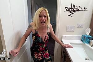 Jane Cane stars in a story where the stepmom ends up running late due to unexpected events from Shiny Cock Films.