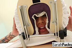 Oh, I just love how Sarah Jessie gives me this erotic massage, you know? It's like, so intense with her blonde hair and those big tits pressing against me, um, while she works on my pussy... yeah, with Alix Lynx too.