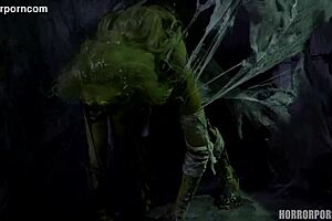 Horrorporn Features Female Spider in Taboo Deepthroat Action