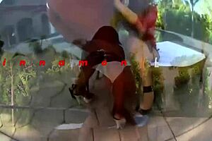 Sinnamon Love enjoys a sunny day with her ebony lesbian partner exploring big tits and wet pussy in an interracial encounter