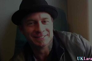 British Maid Hints At Receiving Facial After Handling Big Cock In Stockings And Heels