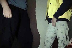 My stepmom secretly watches me masturbate at home then we dive into intense homemade lesbian sex with orgasms.