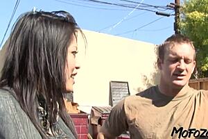 mofozo com shares real amateur homemade video of busty waitress in wet deepthroat action