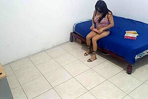 big tits milf latina gets exclusive dildos from sex toy salesman at window on credit for juicy vagina