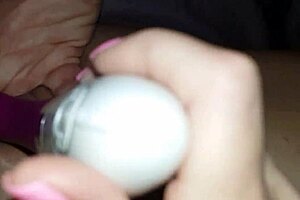 You finger that pussy until orgasm hits, wife. Make it wet with your toy vibrator.