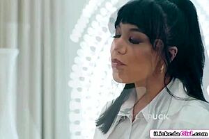 Intense Emotions Surge As Big Tits Lesbian Doctor Licks Blonde Patient's Pussy In Hospital Scissoring