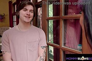 Mommyblowsbest Compilation Features Brunette Milf Sucking Neighbor's Big Cock With Deepthroat