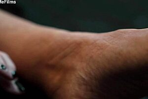 oh god, this wax punishment feels so intense on my fit milf body with wet pussy dripping, she moans in bdsm solo