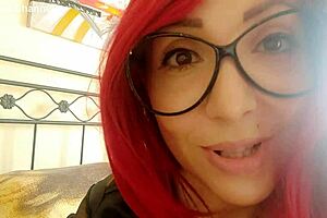 Stepson tears off milf's clothes in homemade video. He splashes cum on her lingerie body.