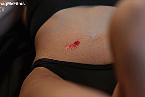 oh god, this wax punishment feels so intense on my fit milf body with wet pussy dripping, she moans in bdsm solo