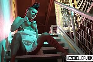 milf jezebelle bond teases the camera in her lingerie with big tits