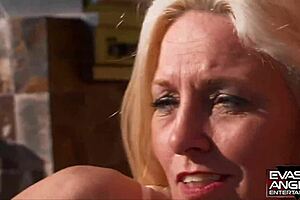 I love how evasive angles cala craves looks in garter belt stockings bent over showing big bubble butt asshole