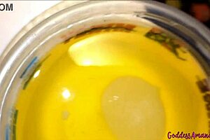 i love collecting my pee in the bathroom just for you to worship as your chubby goddess