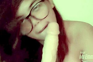 Amateur cute filipina ms emma sucks big dildo for solo blowjob fun