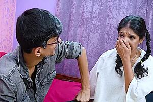 Indian stepdad creampies stepdaughter in tight pussy after hardcore doggystyle fuck