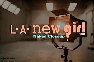 graceful golden blonde model poses elegantly to display her attractive figure