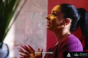 Nuru Massage Threesome With Hot Milf Boss And Sexy Intern In French Subtitles!