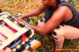 African Wife Fuck Queen Had Wild Fun with Big Dick Ex Boyfriend in Local Ghetto - Intense Doggystyle Creampie Action!