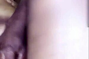 Creamy ebony milf gets her wet pussy banged in group session