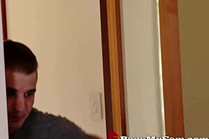 hot blonde stepmom katie morgan teases with her trimmed pussy before doggystyle pounding