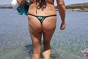 Nippleringlover hot pissing nude beach pierced pussy wide open huge pierced nipples