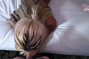 Oh man, tanned blondie gia dibella sucks that dick so good before getting fucked doggystyle in lingerie. Her wet pussy takes it deep with creampie finish and moans all around!