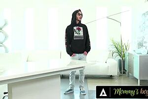 Stacked milf Dee Williams gives stepsons hung buddy a slippery nuru massage with sideways drilling.