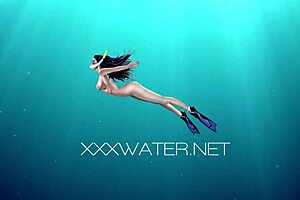 Hey, how does Hungarian naked Sazan Cheharda tease while swimming underwater?