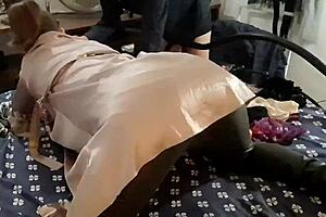 oh yeah, french amateur in satin lingerie rims and deepthroats before pussy fucking with dirty talk