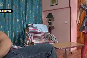 Oh man, I can't believe how this fat ass milf with natural tits rides in doggystyle... gets big load of cum on her booty after passionate chubby pounding!