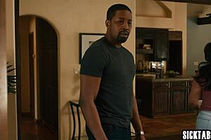 big tits milf sarah arabic shared husband isiah maxwell with blonde babe in threesome licking and interracial action on bed