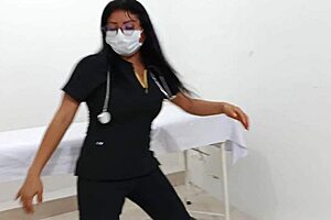 Doctora latina you getting perverted in the military hospital fucking patients right in the consulta like a total puta?