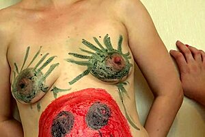 Body art becomes an exciting prelude to playful interactions for mature lesbians. Fat milf enjoys time with slender girlfriend in amateur fetish pawg setup.