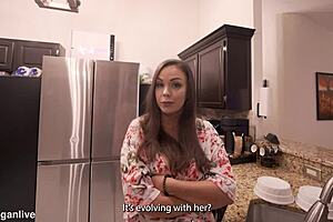 French stepmom gives sex ed lesson with creampie and blowjob from immeganlive x wca productions kyle balls