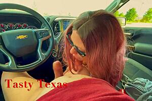 hey, check out this smoking hot milf hitchhiker sucking and riding my big cock dry