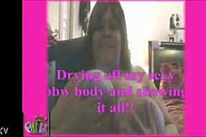 Sexy bbw body dries off and reveals big tits ass and saggy tits