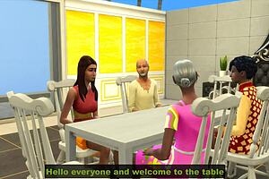 I watch as Indian step dad has sex with his step daughter right in front of step mom and step son in this taboo family scene