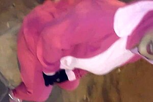 Intense Halloween Fucking with Mature Maid in Lingerie and Leggings Teasing Stepson