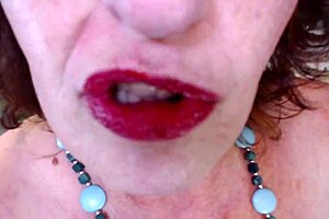 Giantess Fantasy With Tall Curvy Mature Putting Tiny Guy In Mouth With Big Natural Tits And Blue Eyes