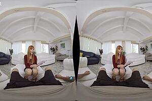 hey milfvr, you think you can blackmail stepmom lauren phillips with her big tits and redhead pussy in pov? horny slut like her might just beg for more