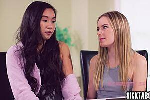 Oh My God, Marriage Counselor Kenzie Taylor Fucks Couple Scarlett Sage and Teen Asian!