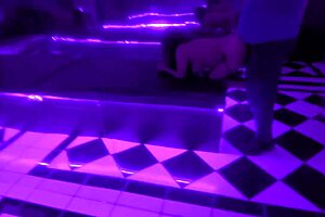 I love this hot sex in swinger club with kinky latina milf wife riding and flashing in public